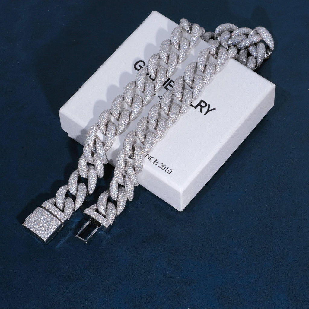 18mm 5-Row Iced Cuban Chain - The GUU Shop
