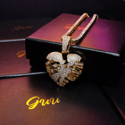 AAA CZ Micro-inlay Rhinestone Hollow Necklace Pendant