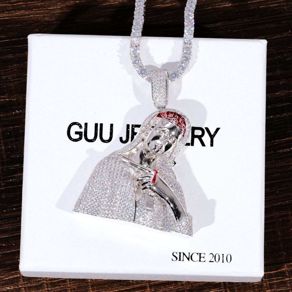 Iced Mary With Gun Necklace - The GUU Shop
