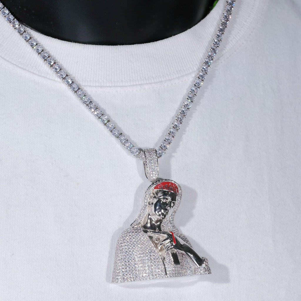 Iced Mary With Gun Necklace - The GUU Shop