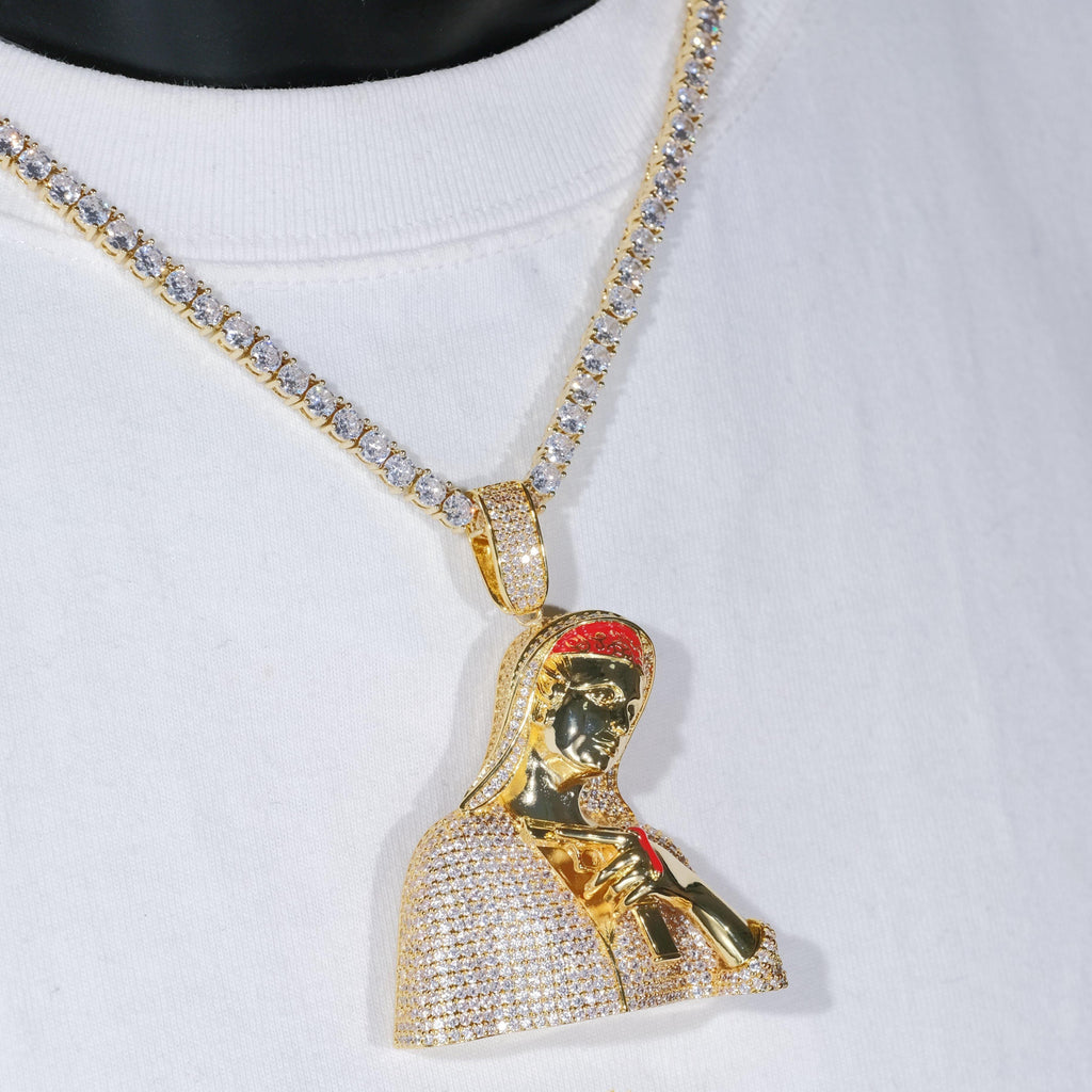 Iced Mary With Gun Necklace - The GUU Shop