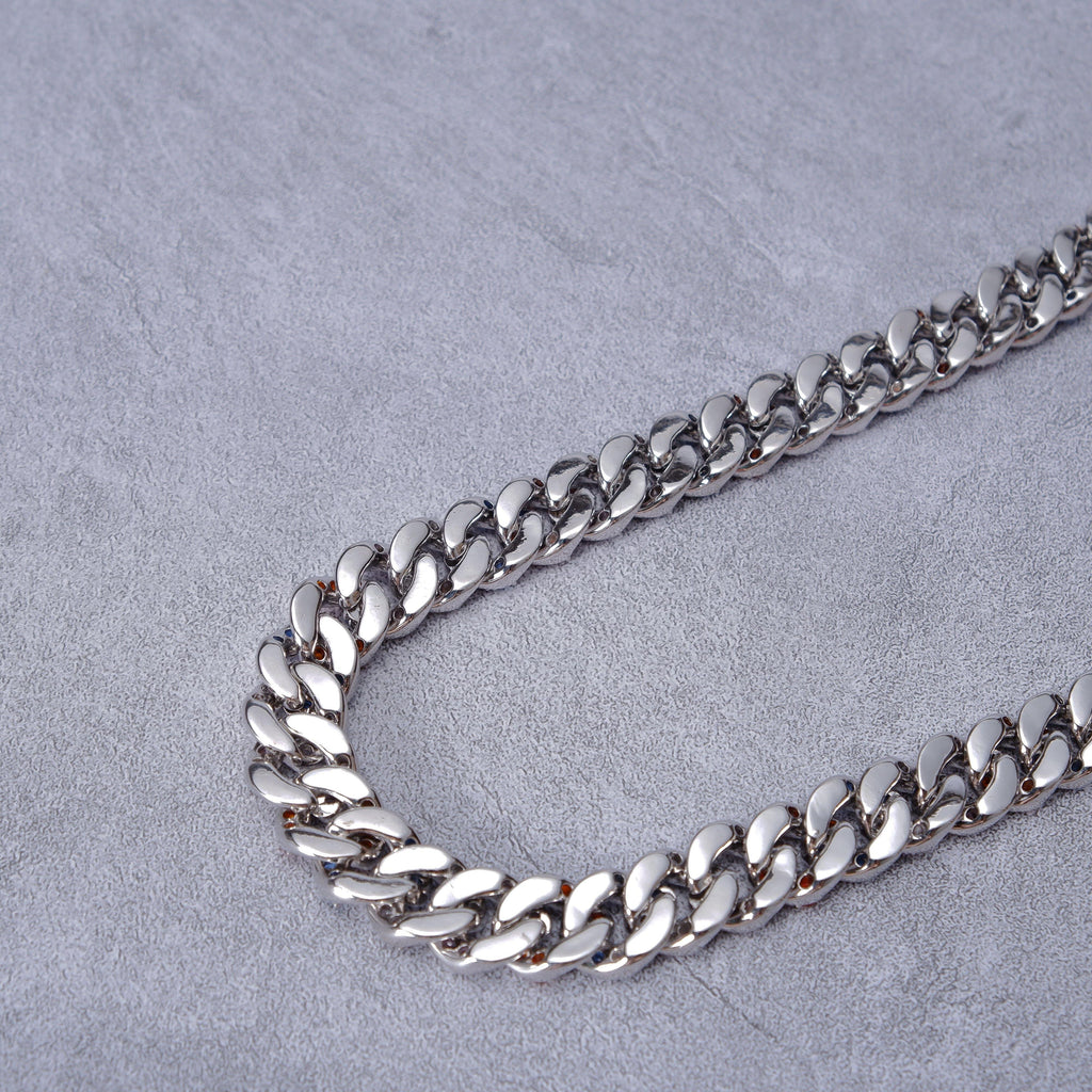 13mm 18K WhiteGold-Plated Colorful Iced Cuban Chain - The GUU Shop