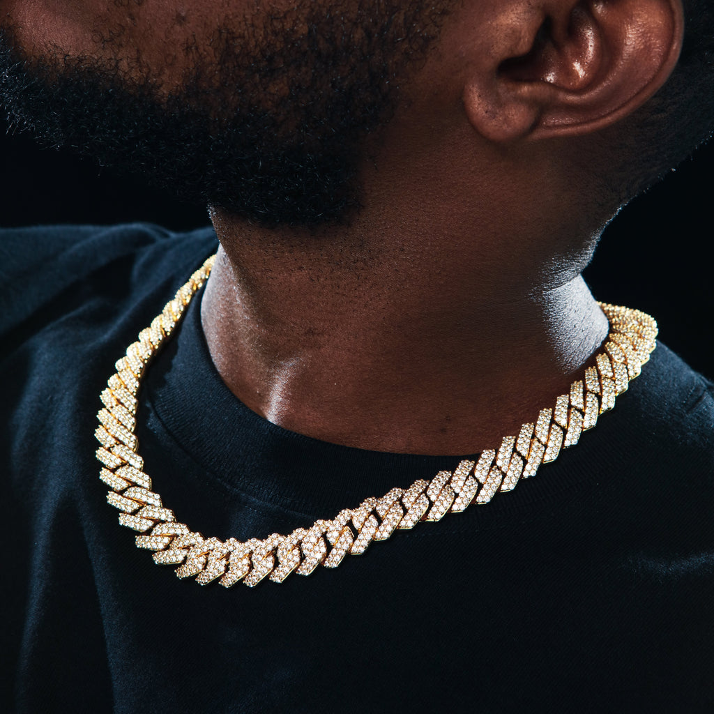 14mm Iced Prong Cuban Chain - The GUU Shop