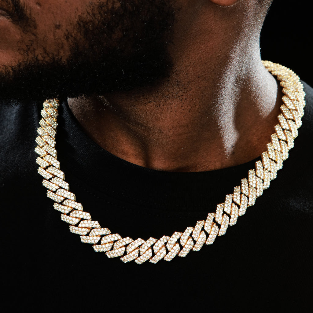 14mm Iced Prong Cuban Chain - The GUU Shop