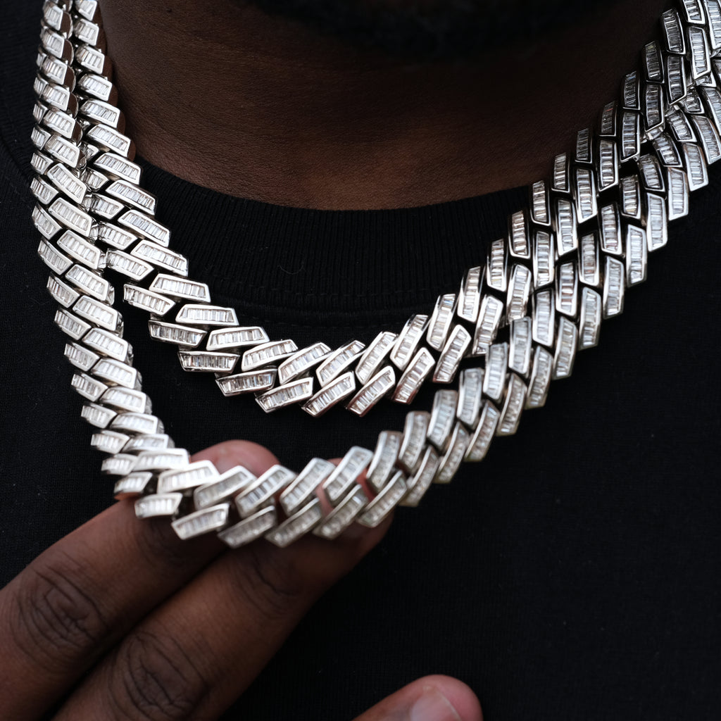 14MM Baguette Channel Set Cuban Necklace - The GUU Shop