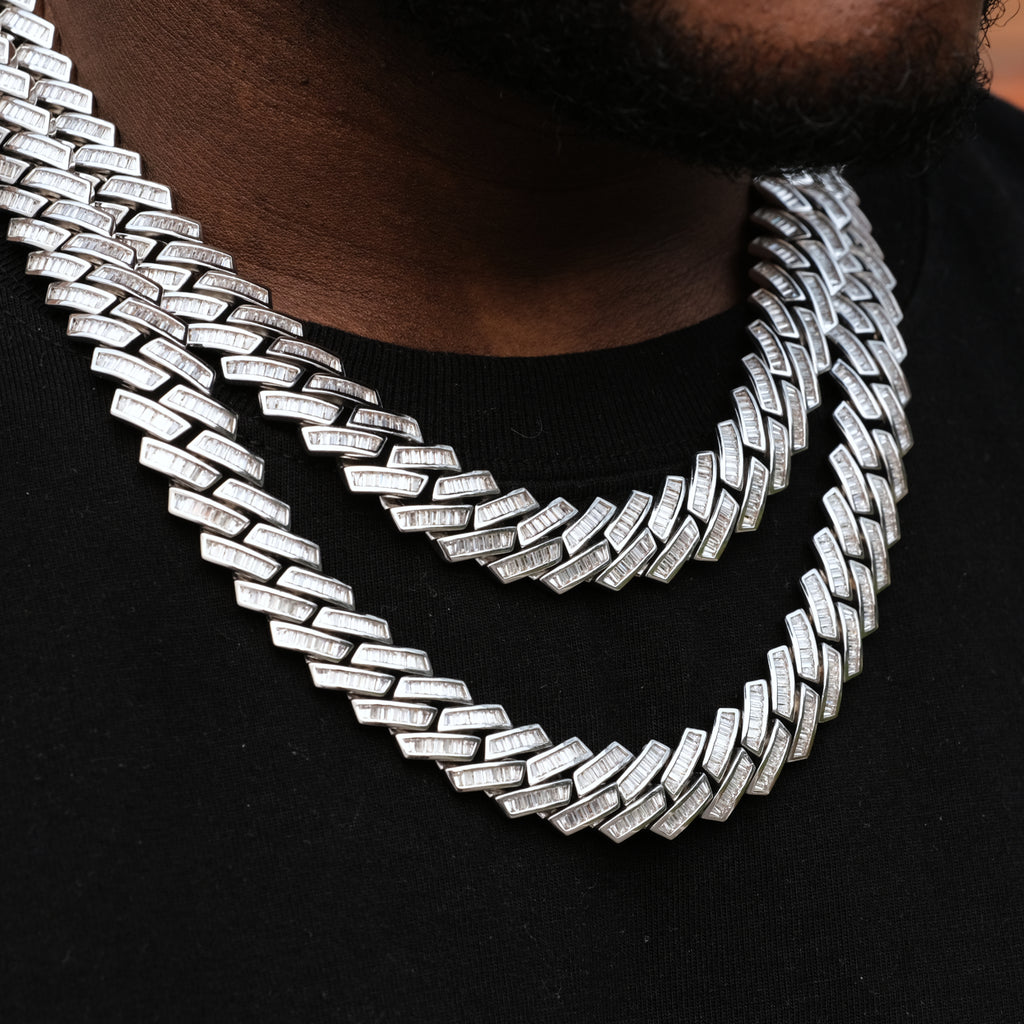 14MM Baguette Channel Set Cuban Necklace - The GUU Shop