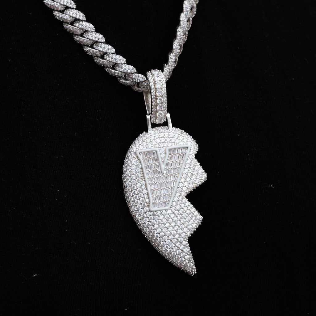 Broken heart cuban link Clearance