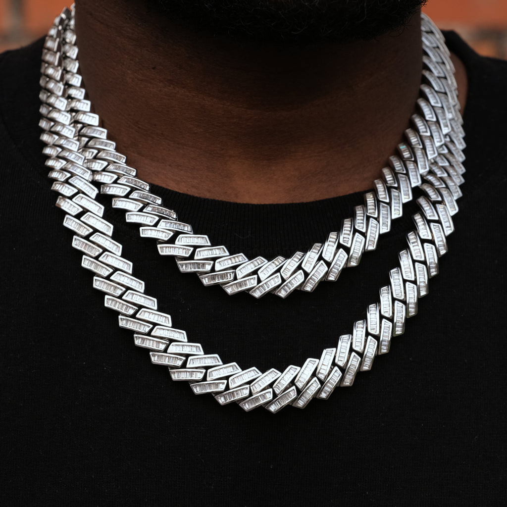 14MM Baguette Channel Set Cuban Necklace - The GUU Shop