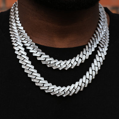 14MM Baguette Channel Set Cuban Necklace - The GUU Shop