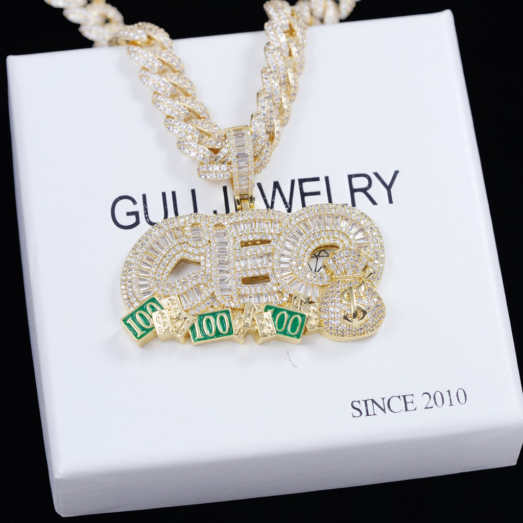 Baguette Iced CEO Necklace - The GUU Shop