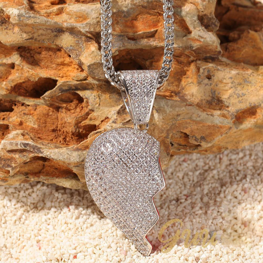 18K Gold-Plated CZ Heartbreak Pendant (with Chain) - The GUU Shop