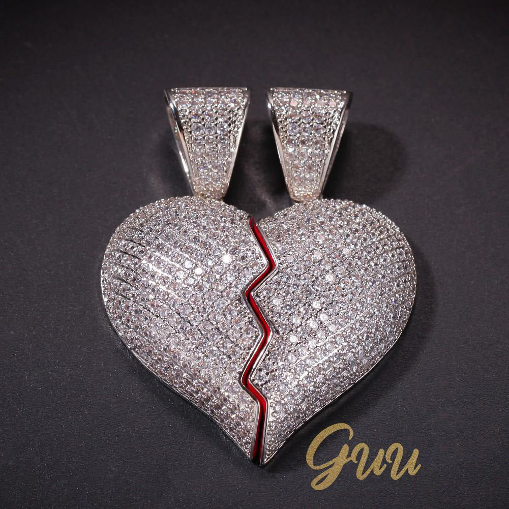 18K Gold-Plated CZ Heartbreak Pendant (with Chain) - The GUU Shop