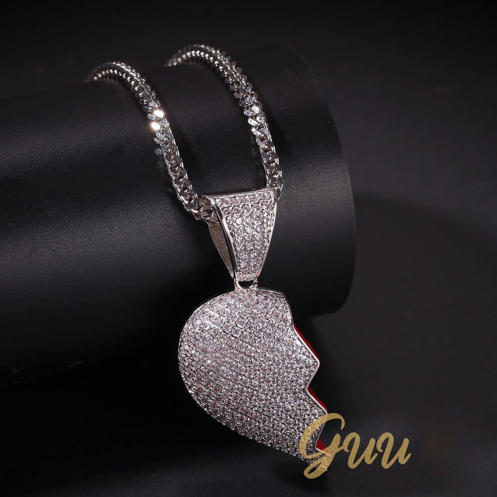 18K Gold-Plated CZ Heartbreak Pendant (with Chain) - The GUU Shop
