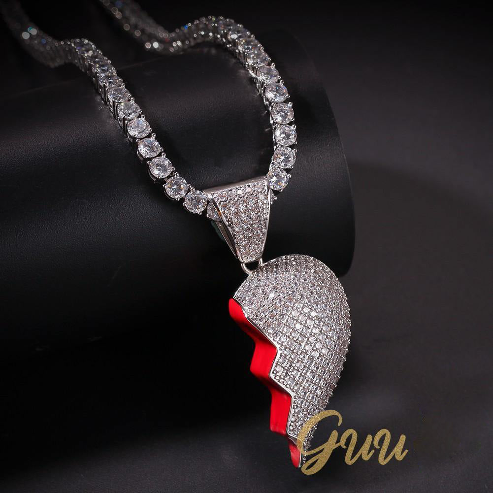 18K Gold-Plated CZ Heartbreak Pendant (with Chain) - The GUU Shop