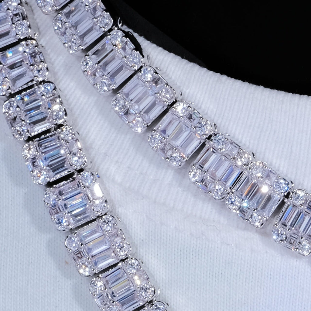 8mm Iced Square Baguette Tennis Chain - The GUU Shop