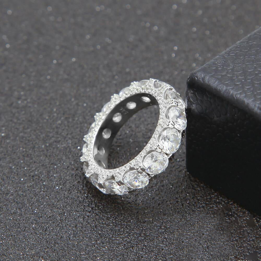 5mm 1" 18K Gold-Plated AAA CZ  Ring