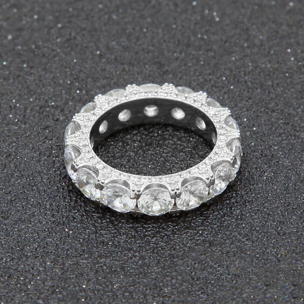 5mm 1" 18K Gold-Plated AAA CZ  Ring