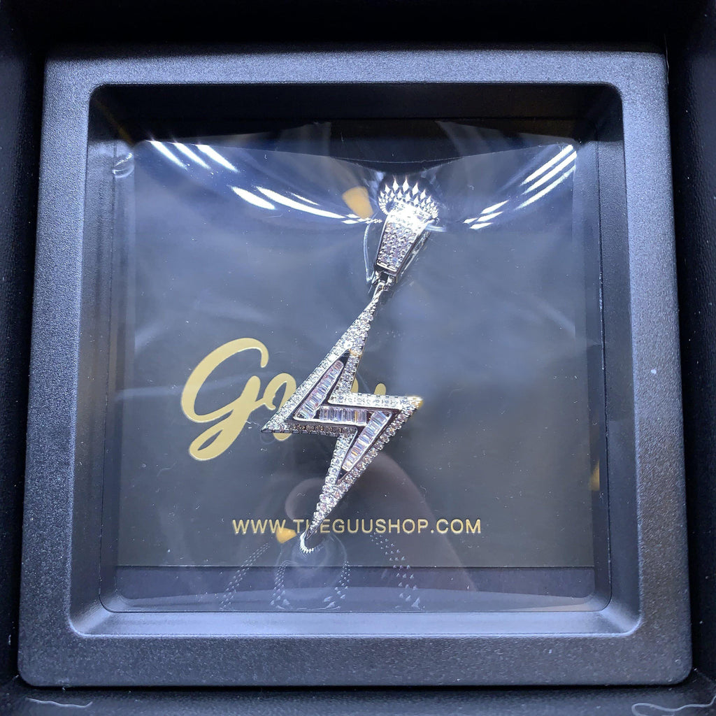Baguette Iced Lightning Pendant