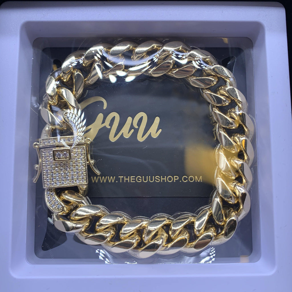 Iced Lock Cuban Link Bracelet