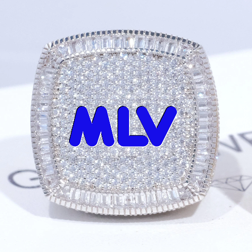 CUSTOM LETTER 3D ICED RING