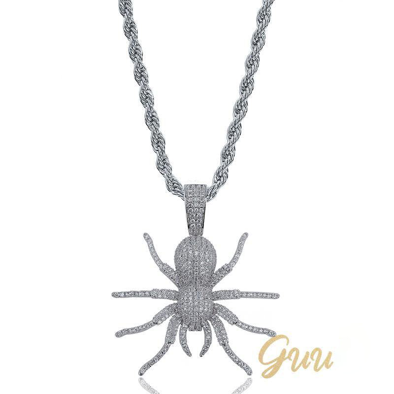 18K Gold-Plated AAA CZ Spider Pendant Necklace - The GUU Shop