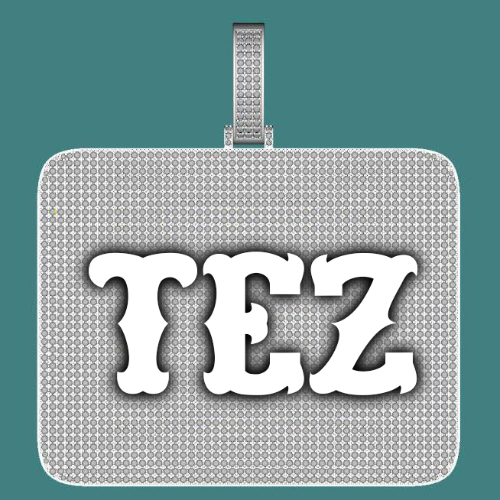 CUSTOM LETTER NECKLACE 3D BIG SQUARE