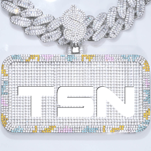 CUSTOM LETTER NECKLACE 3D COLORFUL SQUARE