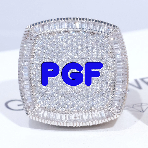 CUSTOM LETTER 3D ICED RING