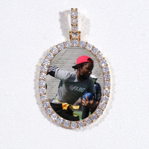 3D Oval Custom Picture Pendant