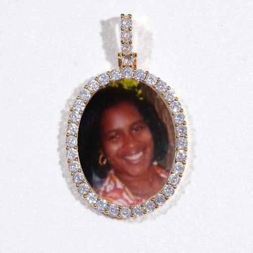 3D Oval Custom Picture Pendant