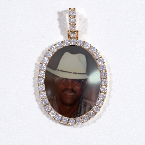3D Oval Custom Picture Pendant