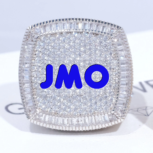 CUSTOM LETTER 3D ICED RING