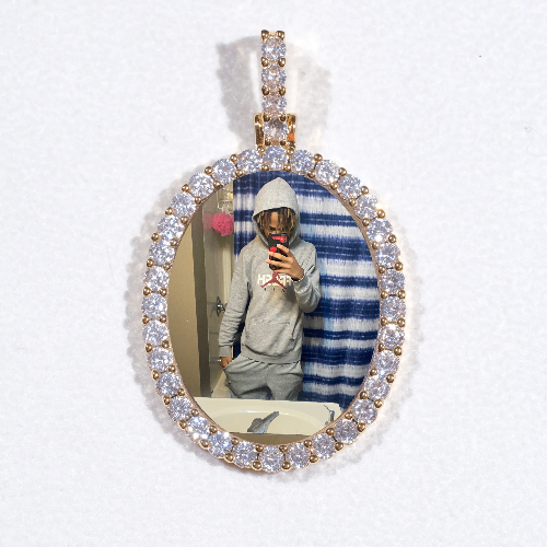 3D Oval Custom Picture Pendant