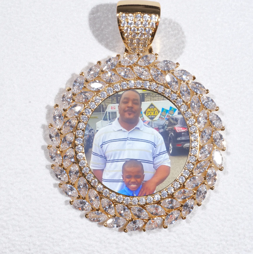 Large 3D Wheat Ear Custom Picture Pendant