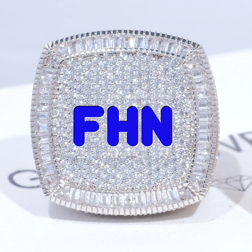 CUSTOM LETTER 3D ICED RING
