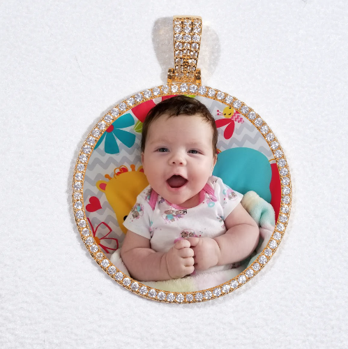 MEDIUM 3D CIRCLE CUSTOM PICTURE PENDANT