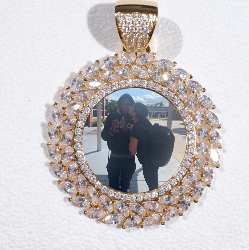 Large 3D Wheat Ear Custom Picture Pendant