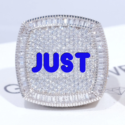 CUSTOM LETTER 3D ICED RING