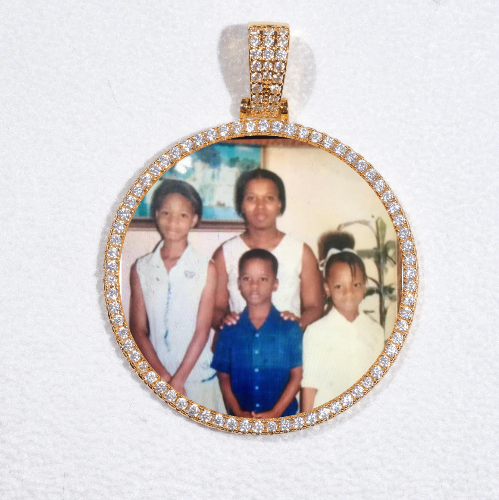 MEDIUM 3D CIRCLE CUSTOM PICTURE PENDANT