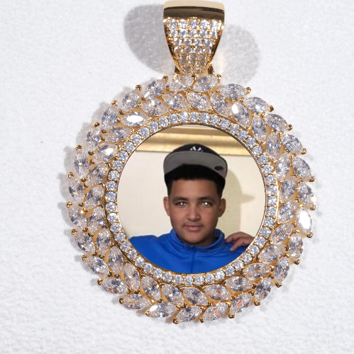 Large 3D Wheat Ear Custom Picture Pendant