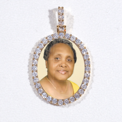 3D Oval Custom Picture Pendant
