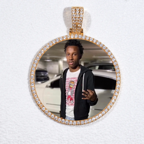 MEDIUM 3D CIRCLE CUSTOM PICTURE PENDANT