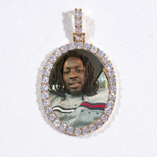 3D Oval Custom Picture Pendant