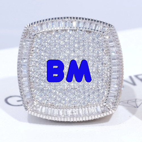 CUSTOM LETTER 3D ICED RING