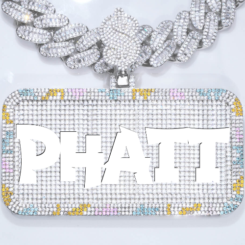 CUSTOM LETTER NECKLACE 3D COLORFUL SQUARE