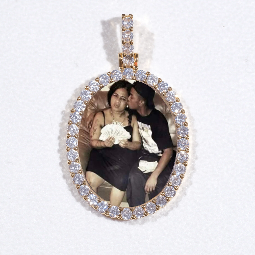 3D Oval Custom Picture Pendant