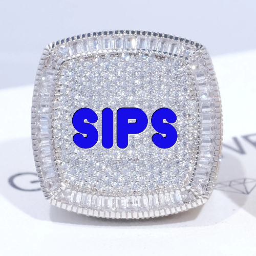 CUSTOM LETTER 3D ICED RING