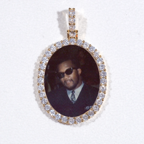 3D Oval Custom Picture Pendant
