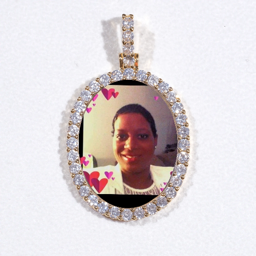 3D Oval Custom Picture Pendant