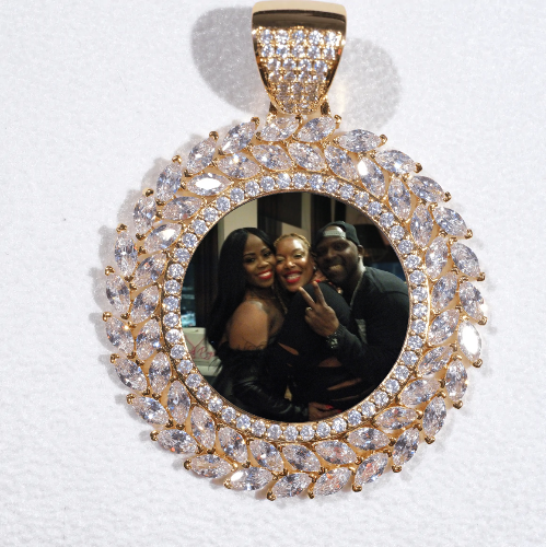Large 3D Wheat Ear Custom Picture Pendant